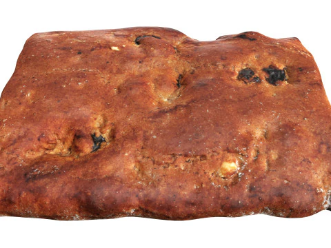 P&atilde;o de gengibre com passas Modelo 3D