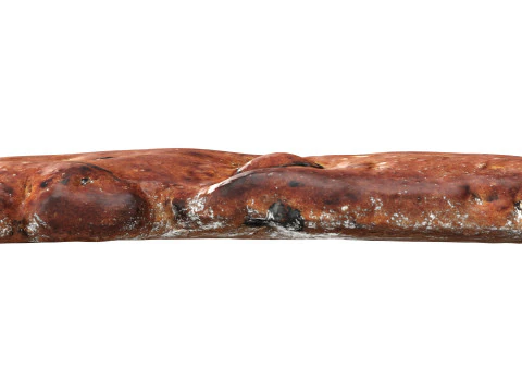 P&atilde;o de gengibre com passas Modelo 3D