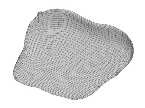 Large square wheat bread with olives Modelo 3D