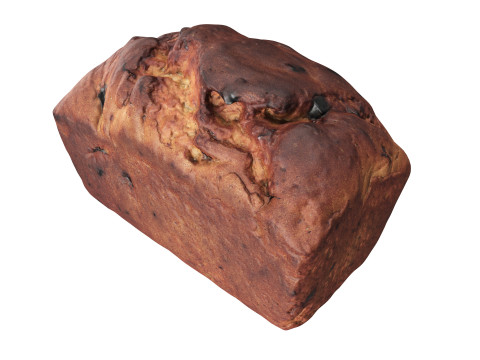 Loaf cake with raisins Modelo 3D