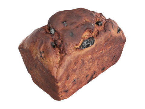 Loaf cake with raisins Modelo 3D