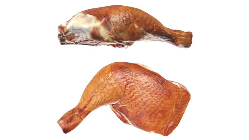 Smoked chicken leg 3D 模型 .c4d .max .obj .3ds .fbx .stl .blend