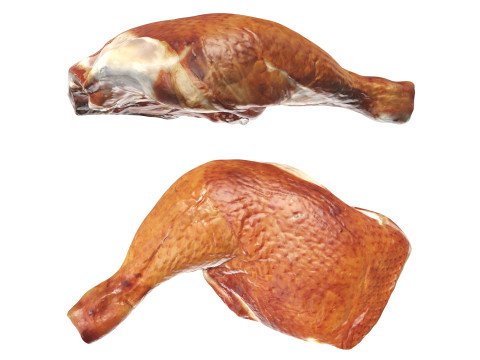 Smoked chicken leg 3D Модель