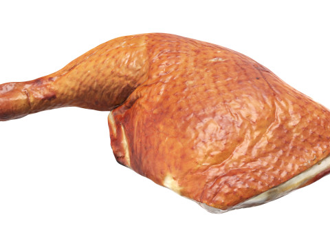 Smoked chicken leg 3D 模型
