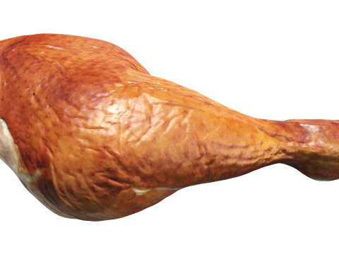 Smoked chicken leg 3D Model