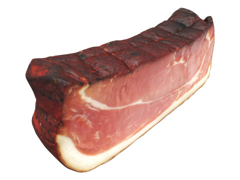 Smoked ham piece 3D Модель