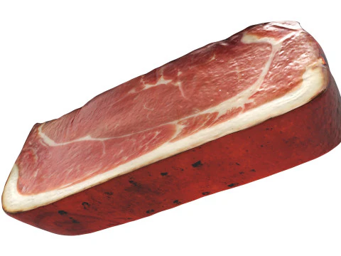 Smoked ham piece 3D Model