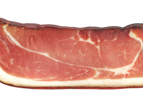 Smoked ham piece 3D Model