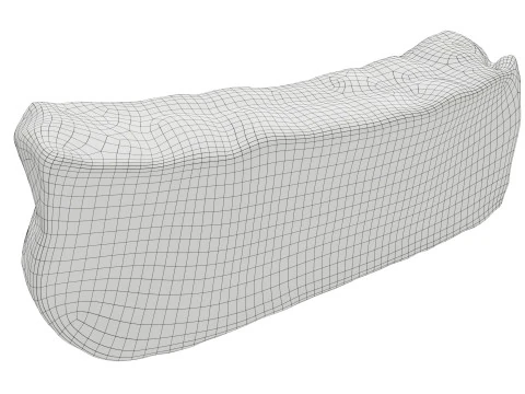 Smoked ham piece 3D Model