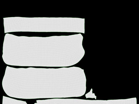 Smoked ham piece 3D Model