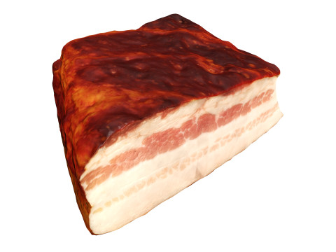 Smoked pork belly 3D Модель