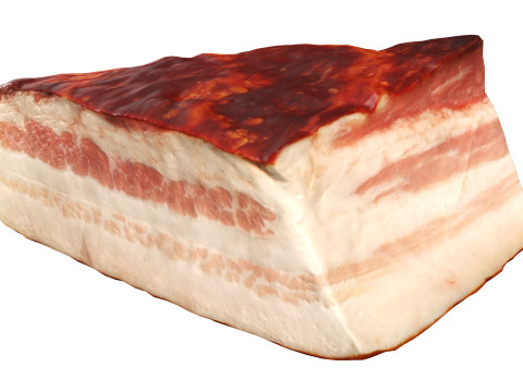 Smoked pork belly 3D Модель