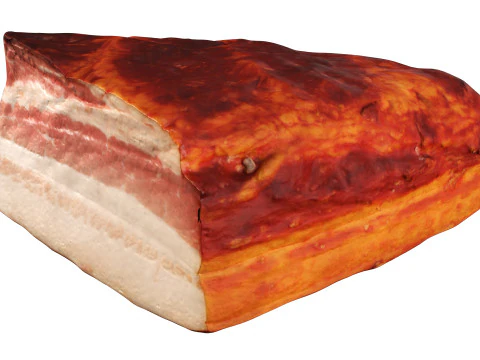 Smoked pork belly 3D Model