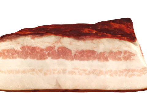 Smoked pork belly 3D Model