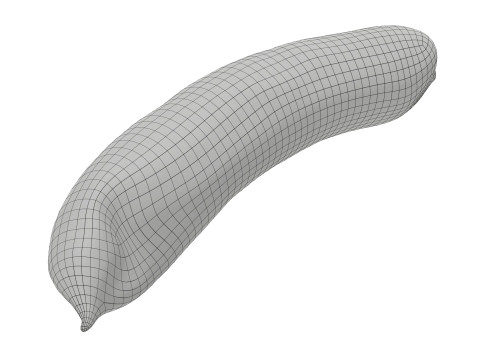 Smoked pork sausage Modelo 3D