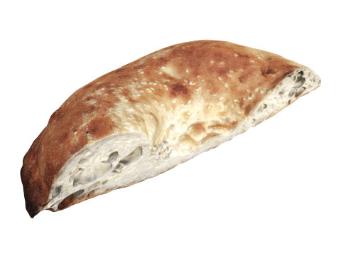 Traditional bread Non half cut Model 3D