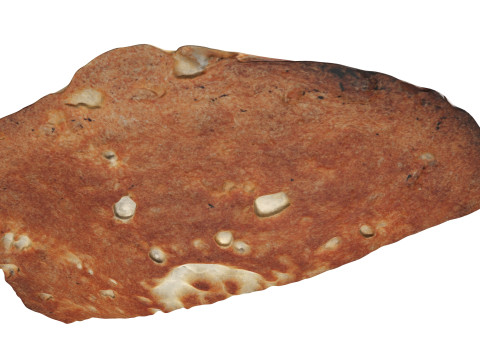 Traditional bread Non half cut 3D-Modell