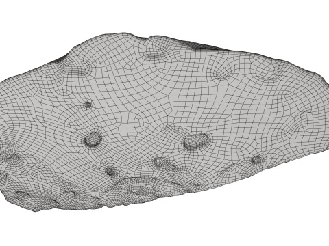 Traditional bread Non half cut 3D-Modell