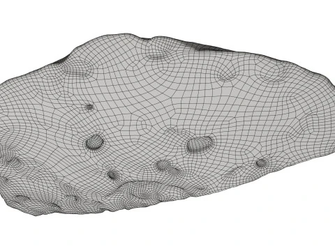 Traditional bread Non half cut 3D Model