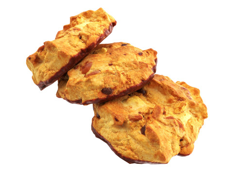 Triple choko cookie 01 3D 模型
