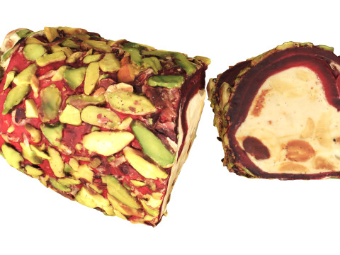 Turkish Delight with Pistachio and slices 3D Model