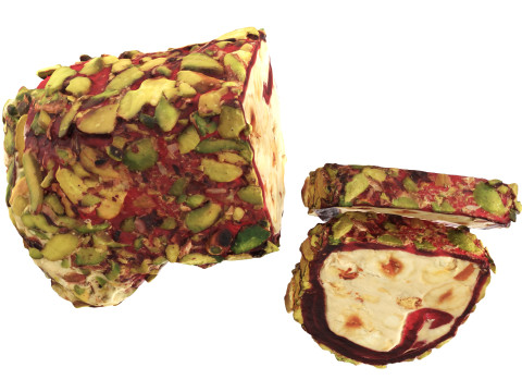 Turkish Delight with Pistachio and slices 3D Model