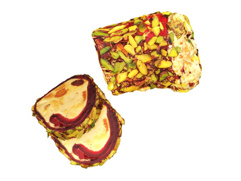 Turkish Delight with Pistachio and slices 3D Model