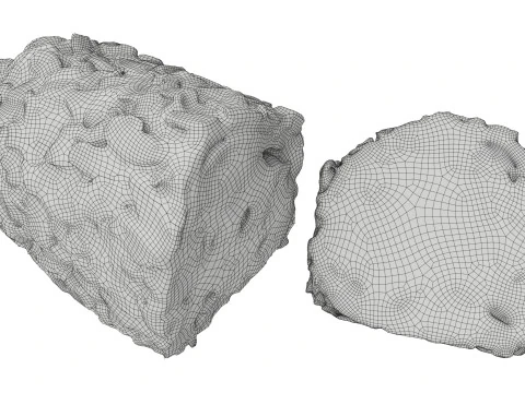 Turkish Delight with Pistachio and slices 3D Model