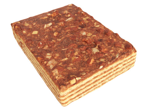 Waffle Cake with Cocoa Model 3D