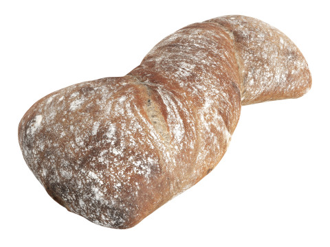 Baked Ciabatta bread Model 3D