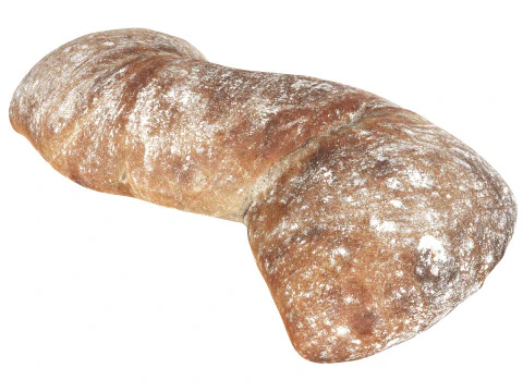 Baked Ciabatta bread 3D Model