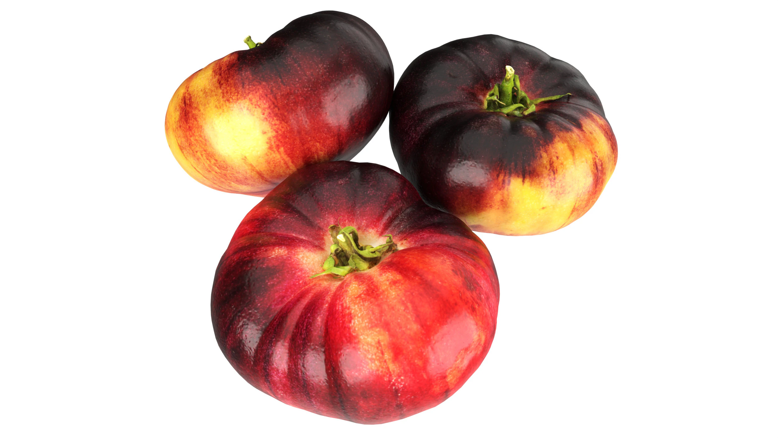Black Krim tomato 3D Model .c4d .max .obj .3ds .fbx .stl .blend 