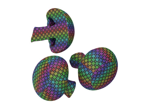 Brown cap mushrooms Modelo 3D