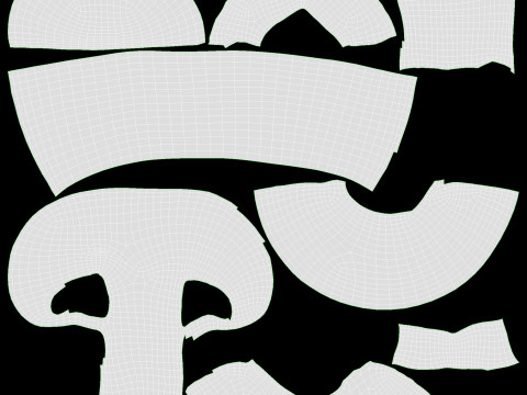 Brown cap mushrooms Modelo 3D