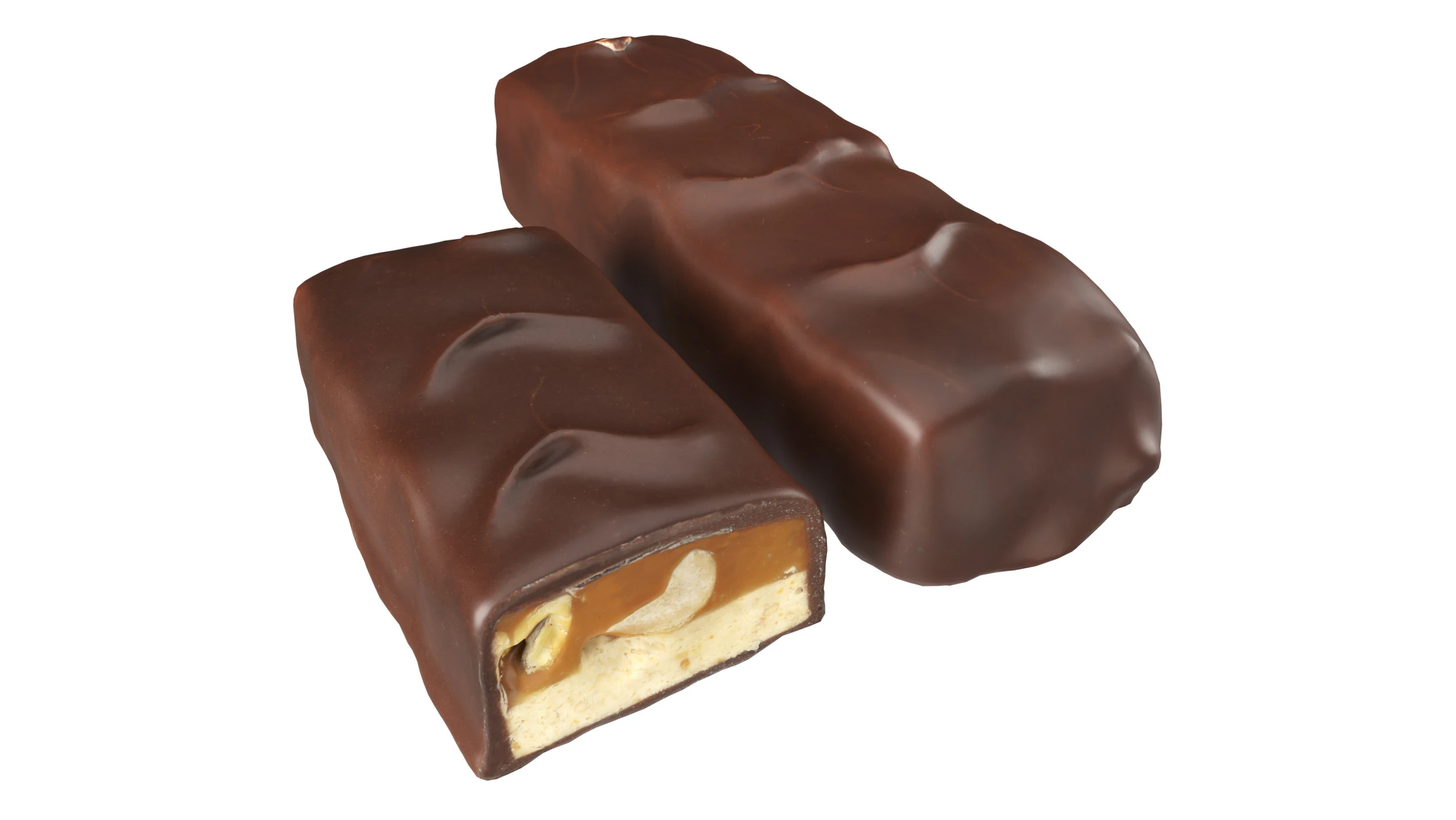 Chocolate bar with cut 01 3D Model .c4d .max .obj .3ds .fbx .stl .blend 