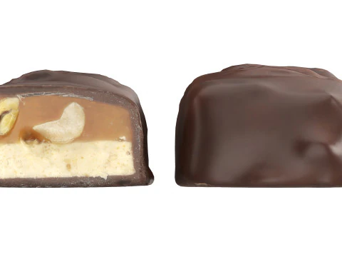 Chocolate bar with cut 01 3D Model