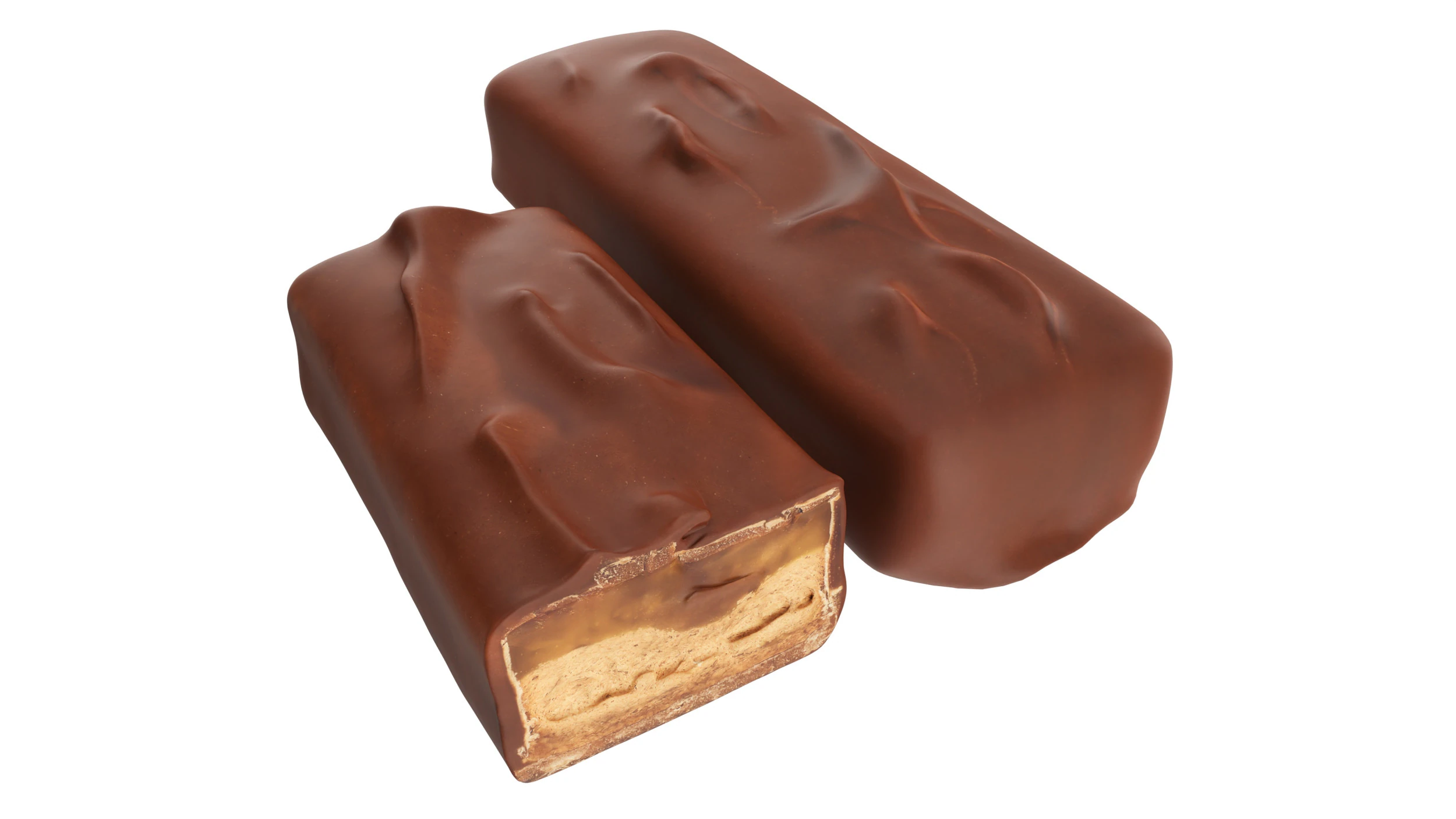 Chocolate bar with cut 02 3D Model .c4d .max .obj .3ds .fbx .stl .blend