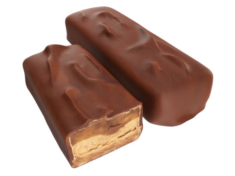 Chocolate bar with cut 02 Model 3D