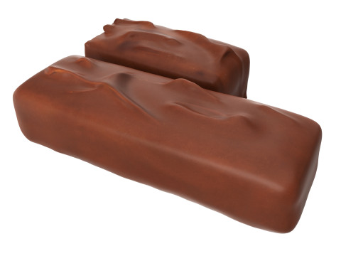 Chocolate bar with cut 02 3D Модель