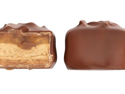 Chocolate bar with cut 02 3D Model