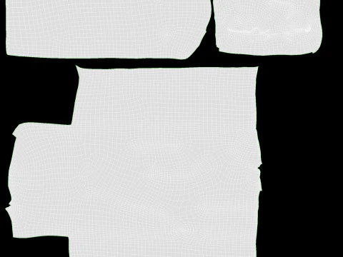 Chocolate bar with cut 02 3D Model