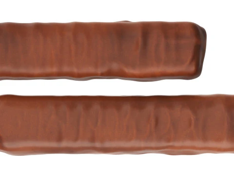 Chocolate bar with cut 03 3D Model