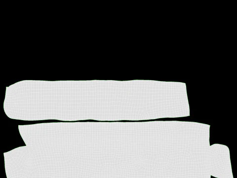 Chocolate bar with cut 03 3D Model