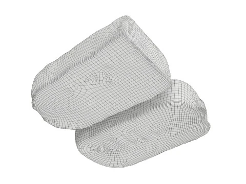 Chocolate bar with cut 04 3D Model