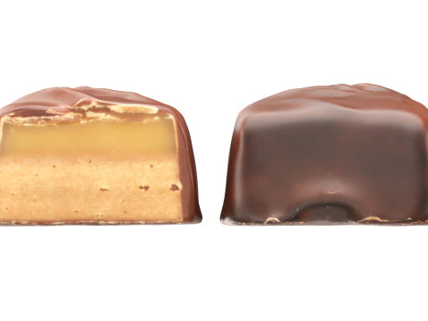 Chocolate bar with cut 05 3D Model