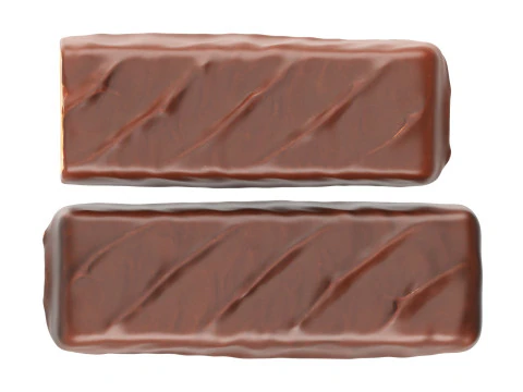 Chocolate bar with cut 05 3D Model