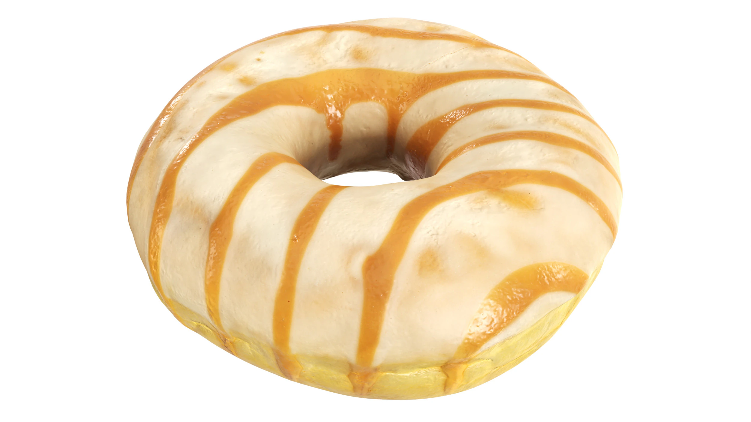 Donut with caramel filling 3D Model .c4d .max .obj .3ds .fbx .stl .blend