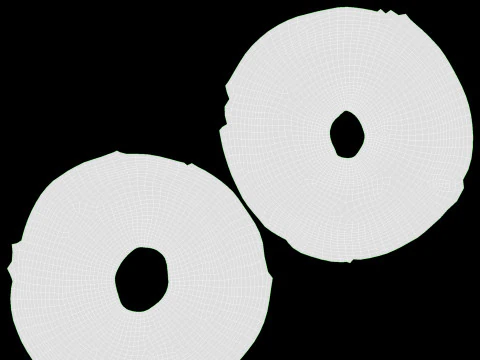 Donut with caramel filling 3D Model
