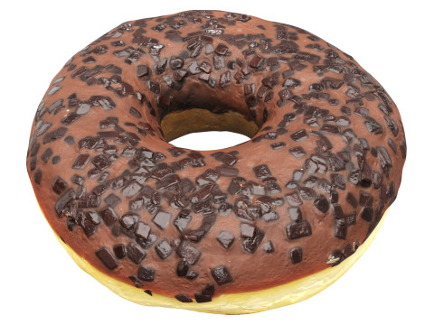 Donut with chocolate filling Model 3D
