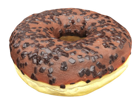Donut with chocolate filling Modello 3D